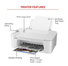 Canon Pixma Ts3722 Wireless All-in-one Inkjet Printer For Home Office