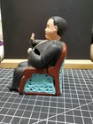 Vintage Tammany Cast Iron Man In Chair Mechanical Coin Bank