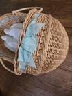 Pleasant Company Doll   Basket Moses Wicker Bassinet American Girl Bitty Baby