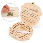 Nashrio Baby Tooth Box Wooden Kids Keepsake Organizer Gift For Baby Teeth  Cute 