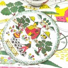 Vtg Ohio Art Tin Litho Tea Set Apple Farm Country Charm 5 Piece Cups Plates Tf6