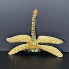 Metal Dragonfly Wall Art Ornament Hand Painted Whimsical Home Decor 9in X 7in
