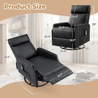 Ebello Manual Swivel Recliner Chair With Massage   Heat  Pu Leather Rocker Chair