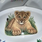 National Wildlife Federation  Wild Animal Baby Divided Plate Baby Lion Cub