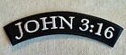 John 3 16 Rocker Patch Christian Religious Embroidered Iron-on Bible Verse Jesus