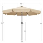 9ft Patio Umbrella 8 Ribs Outdoor Market Table Umbrella With Push Button Tilt