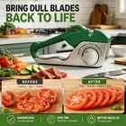 5-in-1 Croco Dial Knife Sharpener For Kitchen Knives  Serrated Knives   Scissors