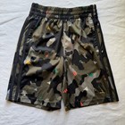 Adidas Boys Camo Print Shorts Elastic Waistband   Side Stripes Small