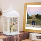 Memorial Lantern With Card - Sympathy Gift For Loss Of Mom dad loved One  Black