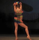 Custom Dance Costume Solo  Swarovski Crystals Jazz Musical Theatre Size  7-8 Euc