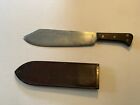 Ww2 Usmc Bolo Machete With 1943 Boyt Leather Scabbard- Modified Blade