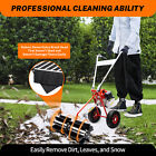 43cc Gas Power Sweeper Handheld Cleaning Driveway Turf Artificial Grass Broom Us