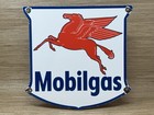 Vintage Mobiloil Porcelain Sign Dealership Gas Station Mobil Motor Oil Peggy