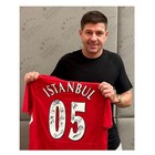 Liverpool Squad Back Signed 2005 Istanbul Football Jersey