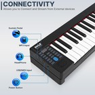 Pyle Electric Musical Keyboard 61 Keys Foldable Portable Electronic Standard