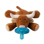 Wubbanub Infant Pacifier - Longhorn Bull  Silicone Medical-grade Plush   