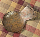 Antique Arts   Crafts Hand Forged Hammered Copper Caddy Spoon 