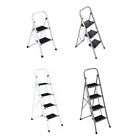 2 3 4 Step Ladder Folding Wide Pedal Steel Stool Convenient Handgrip Non-slip 