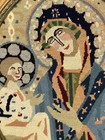 Vintage Framed Peter Ashe Needlepoint Canvas Of The Madonna Icon 