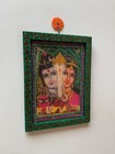 Shiva Parvati Picture Frame  Ganesha Photo  Vintage Indian Deity Photo -9 X 12  