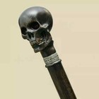 Antique Skull Head Handle Wooden Walking Stick Hand Carved Cane Designer Style