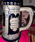 Vintage German Collector   s Beer Stein  Beautiful Cobalt Blue   Cream     Detailed