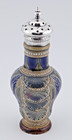 Superb Antique Victorian Doulton Lambeth Sterling Silver Sugar Shaker C 1878