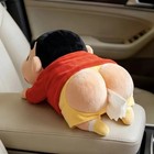 Crayon Shin Chan Cute Lying Down Figurine Tissue Box Car Decor Pendant Collectib