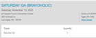 One  1  Bravocon 2025 Satutday Ga Ticket Wristband