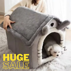 Dog House Kennel Soft Warm Cave Bed Pet Dog Cats Washable Foldable Winter