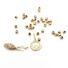 14k 585 Gold Filigree Fish Hook Clasp Irish Claddagh Pendant 34 Beads Lot Scrap