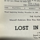 Rare Lost In The Stars Playbill - 1949 November