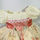 Colonial regency Gown Cream rose Dress hat Outfit Set For 18  American Girl Doll