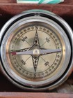 Vintage Nautical Compass In Wood Box