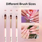 3pcs Professional Acrylic Nail Brush Set  Size 8 12 14 For Powder Application
