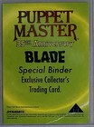 Dynamite Puppet Master 35th Anniversary Trading Card Binder  Exclusive Card 1 1