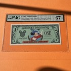 Pmg Graded  1 1997 Disney Dollar Disney World Block D-a Sorcerer Mickey Superb67