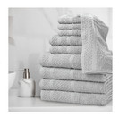 Mainstays 10 Piece Towel Set With Upgraded Softness   Durability  Grey