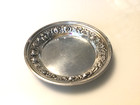 3 25    Vintage Stieff Sterling Silver  48 Repousse Rose Nut  Dish 33 6g