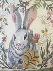 New Vtg  Janylynn Charmin Susan German Garden Bunny Needlepoint Crewel 14x14 Kit