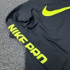 Nike Pro Hyperwarm Hoodie Fitted Kids Black Yellow Swoosh Training Boys Xl Black