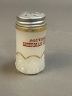  66m Antique Sherman City Michigan White Milk Glass Eapg Souvenir Glass Shaker