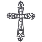 Cast Iron Wall Cross Christian Hanging Hope Religious Crucifix Decor