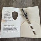 Miniature Toledo Spain Terminator Sword Letter Opener Dagger Mid Evil W  Package