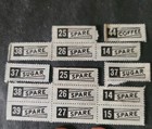 Rjkstamps Wwii Us War Ration  Stamps Opa Tokens 1940s  Spare  Coffee  Sugar Etc 