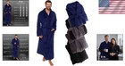 Ross Michaels Mens Robe Big   Tall - Long Plush Shawl Collar Fleece Bathrobe