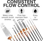  new  Professional Artist Paint Brush Set Of 12 - For Water Oil Acrylic Painting