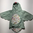 Baby Aspen Hooded Towel Boys Sz 0-9 Mons  Green Bird Terry Wrap Easter Chick New