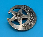 U s  Indian Territory Marshall  I t Badge Vintage Pin Back
