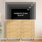 47  Tall Wooden Chest Of Drawers  5-drawer Dresser Living Room Organizer Cabinet